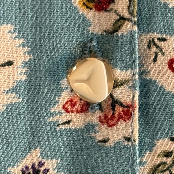 LITTLE PHOOL Sz XL Mini Dress Floral Buttoned Made in India 100% Rayon NEW - Picture 12 of 14